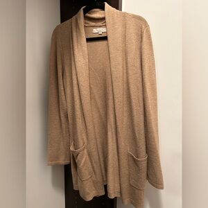 LOFT Tan open front Sweater